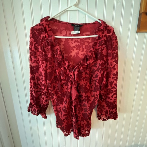 ECI New York Silk Blend Blouse (L) - Picture 1 of 3